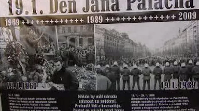 Plakát k výročí smrti Jana Palacha