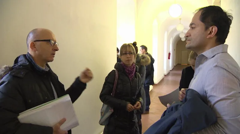 Antoni Miquel před jednací síní