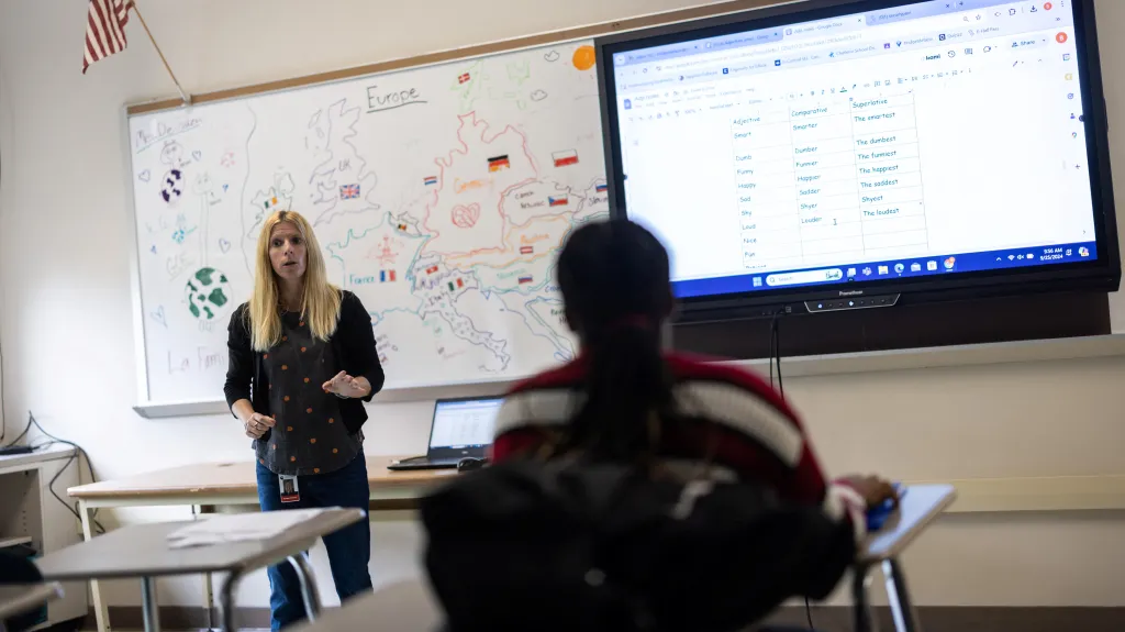 Ilustrační foto – výuka na americké střední škole