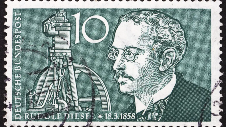 Rudolf Diesel na poštovní známce