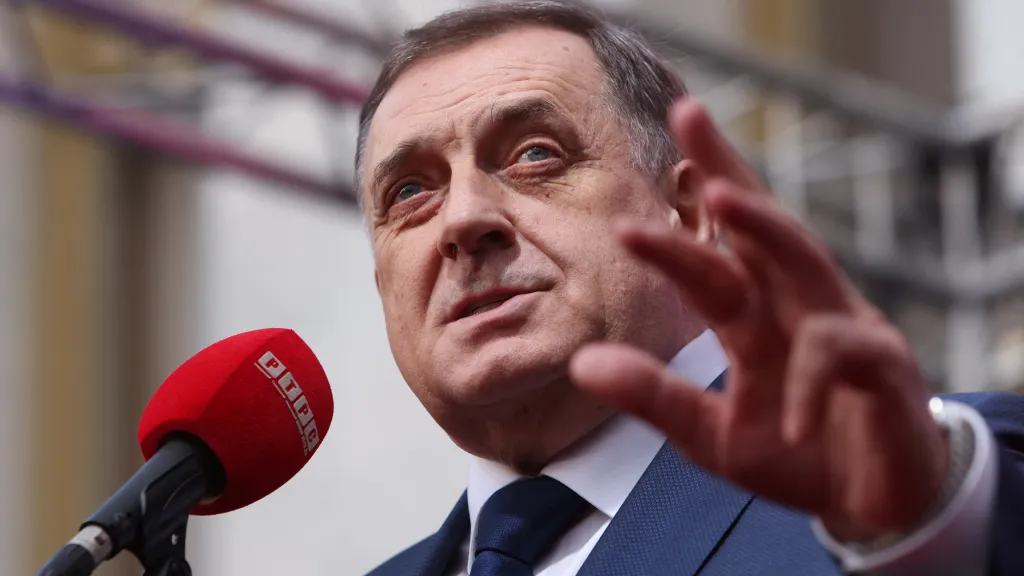 Milorad Dodik na shromáždění s příznivci v Banja Luce