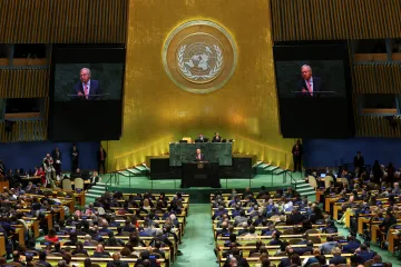 Guterres na Valném shromáždění OSN vyzval k dialogu a spolupráci. Promluví i Trump