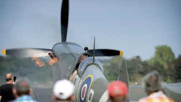 Spitfire mohli návštěvníci vidět na zemi i ve vzduchu