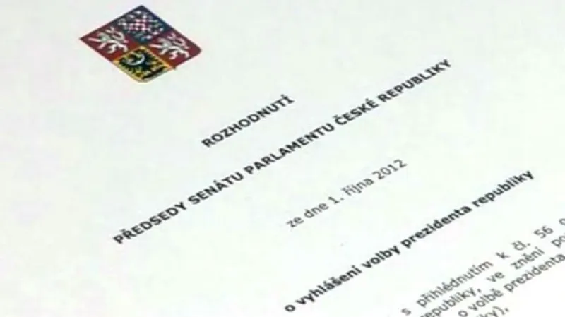 Prezidentská volba bude 11. a 12. ledna 2013