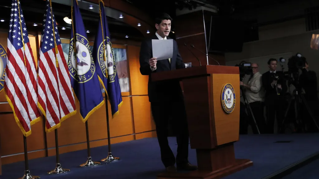 Šéf Sněmovny reprezentantů, republikán Paul Ryan