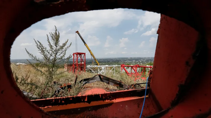 Rekonstrukce televizní věže u Slavjansku