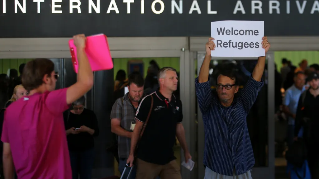 Protest proti Trumpovu imigračnímu dekretu