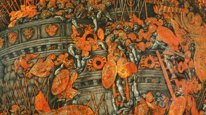 Detail štítu uloupeného nacisty