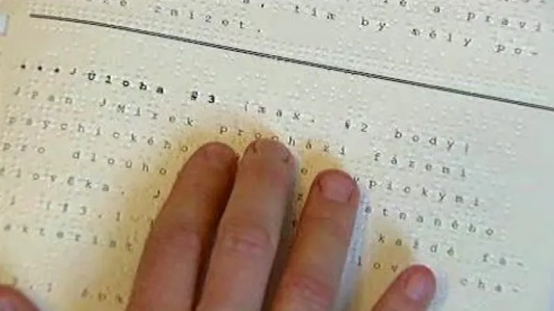 Braillovo slepecké písmo