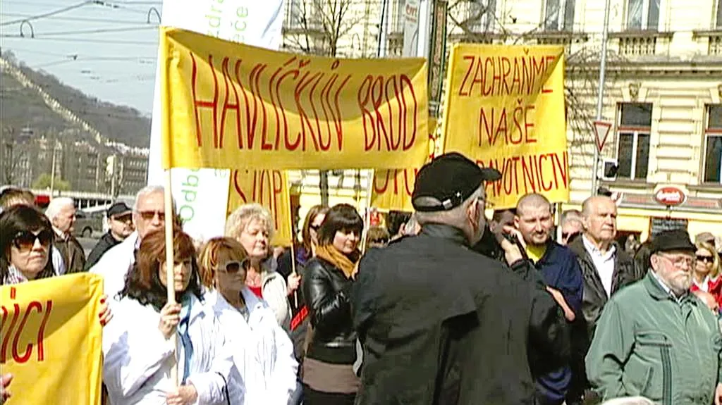 Demonstrace proti dojezdovým dobám