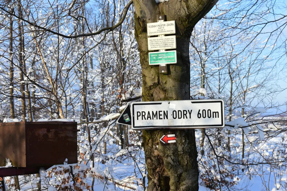 Zhruba půldruhého kilometru dlouhá trasa vede k prameništi od bezplatného parkoviště v obci Kozlov z velké části po účelové komunikaci