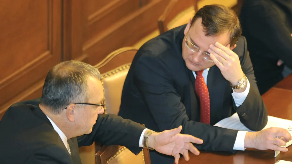 Miroslav Kalousek a Petr Nečas