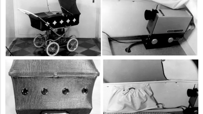 Fotografie z archivu StB - fotografování ze sledovacího vozu