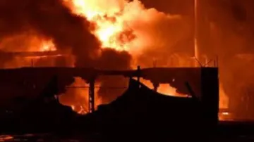 Fotografie zveřejněná starostou Kremenčuku Vitalijem Maleckým