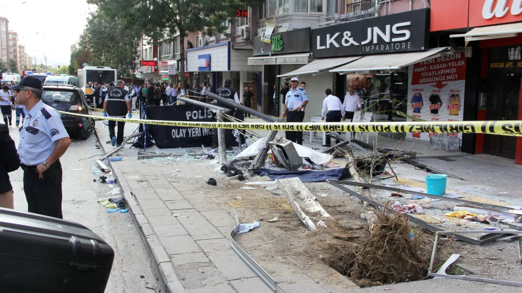 Místo útoku v centru Ankary