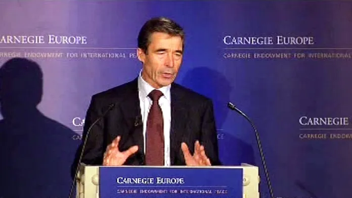 Anders Fogh Rasmussen při proslovu v Carnegie Europe
