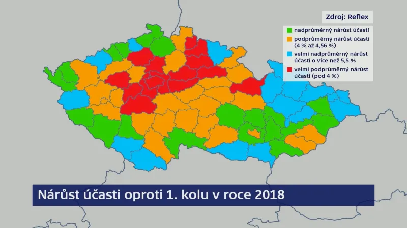 Nárůst voličské účasti v druhém kole