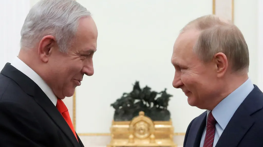 Izraelský premiér Benjamin Netanjahu s ruským prezidentem Vladimirem Putinem