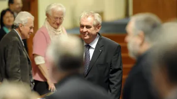 Miloš Zeman navštívil Senát