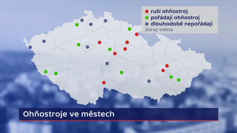 Ohňostroje ve městech 2023