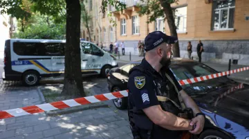 Místo útoku v ukrajinském Lvově