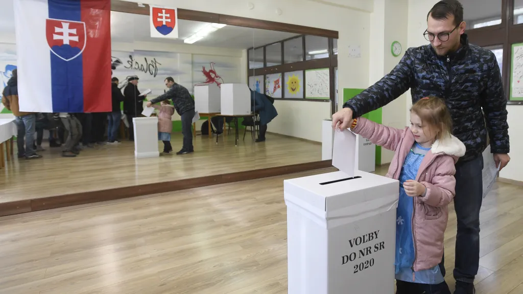 Volební místnost v Trnavě