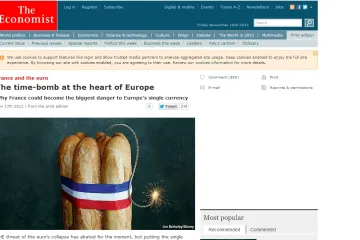 Elysejský palác je na nohou, The Economist ho prý urazil