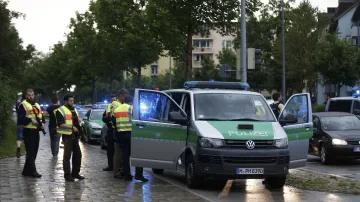Bezpečnostní síly v ulicích Mnichova