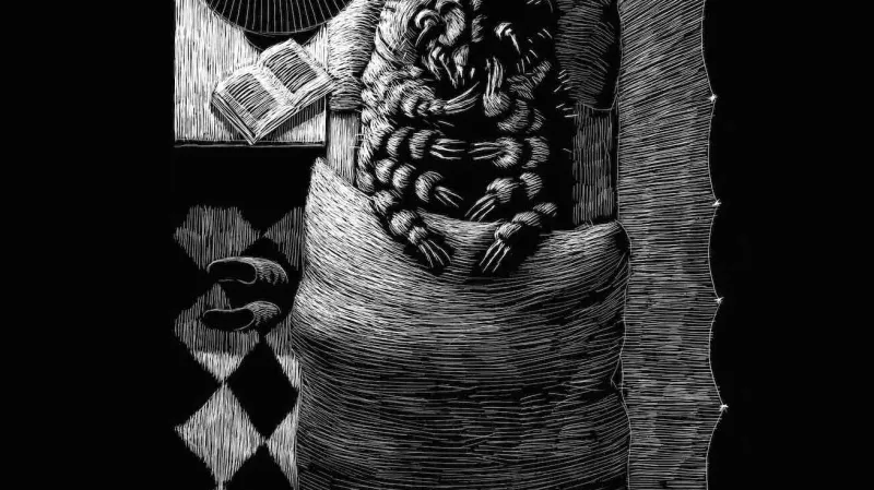 Renáta Fučíková - ilustrace k povídce Proměna Franze Kafky