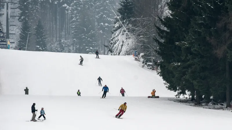 Lyžování na Tanvaldském Špičáku