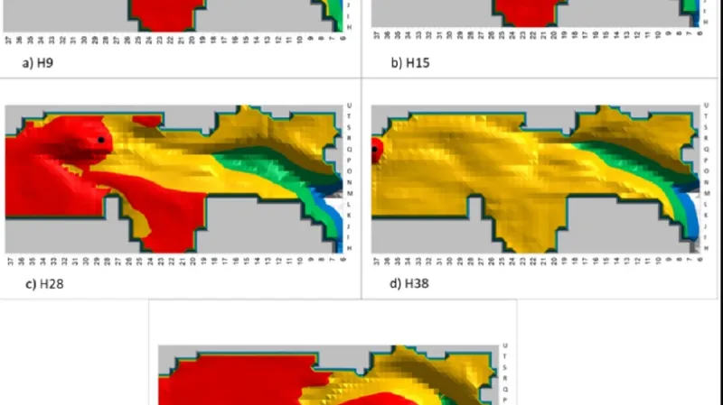 Pět modelů umístění ohniště v jeskyni Lazaret