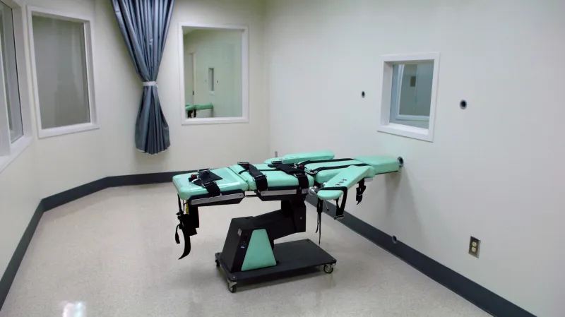 Komora pro vykonání trestu smrti v kalifornské věznici San Quentin