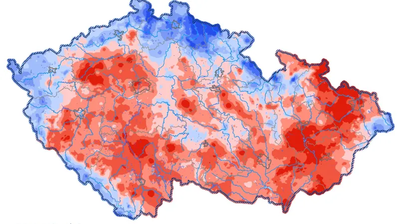Srážkové odchylky v zimě