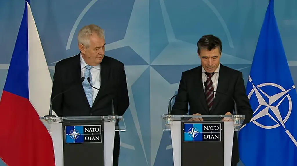Miloš Zeman a Anders Fogh Rasmussen