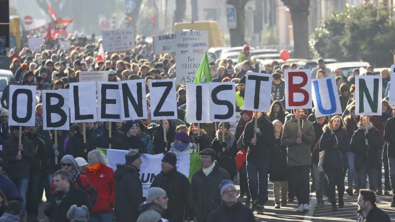 Demonstrace v Koblenci