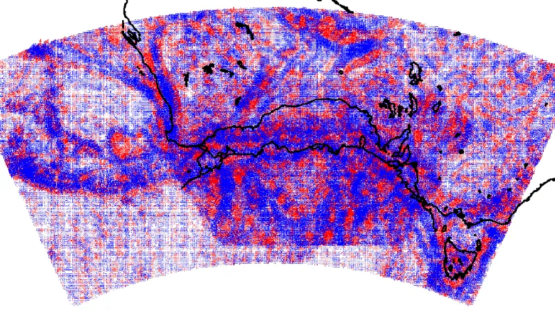 Virtuální deformace ve Wilkesově zemi a okolí