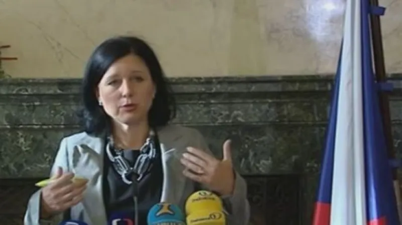 Tisková konference odcházející ministryně Věry Jourové