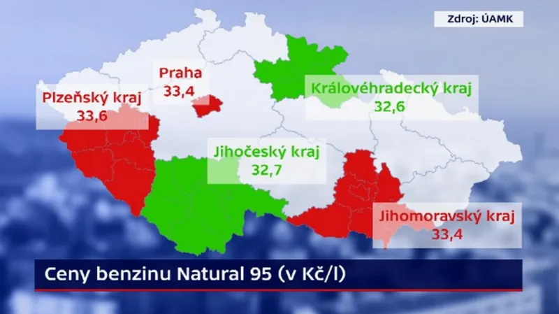 Cena benzinu Natural 95