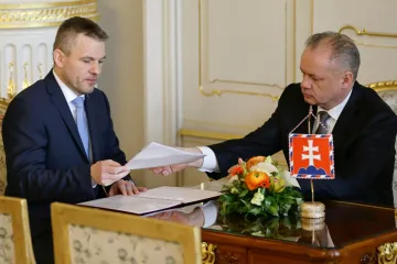 Kiska a Pellegrini se střetli v předvolebním duelu. Přeli se o třinácté důchody i dálnice