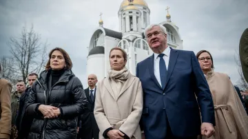 Naděžda Neynsky, Kaja Kallasová, Andrij Sybiha a Maria Malmer Stenergardová