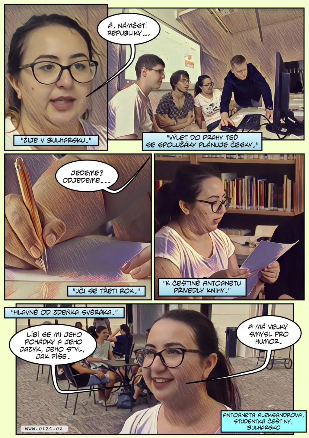 Cizinci se učí česky