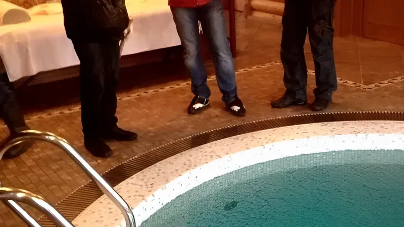 Sauna v Janukovyčově prezidentském sídle