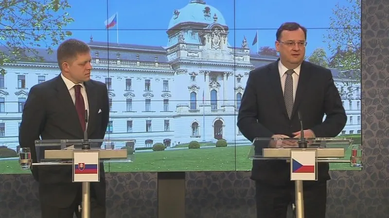 Robert Fico a Petr Nečas