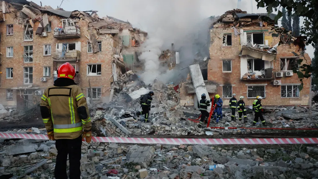 Následky ruského úderu na Kyjev, 28. 8. 2025