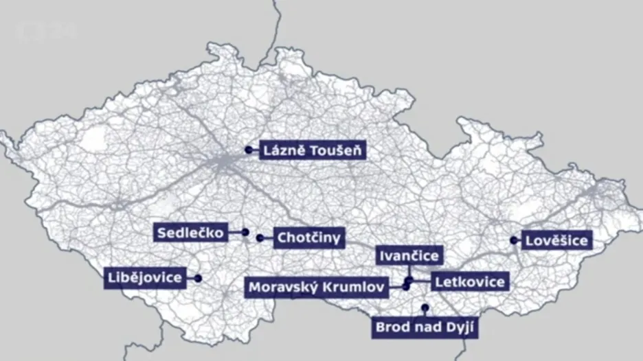 Mapa ohnisek ptačí chřipky