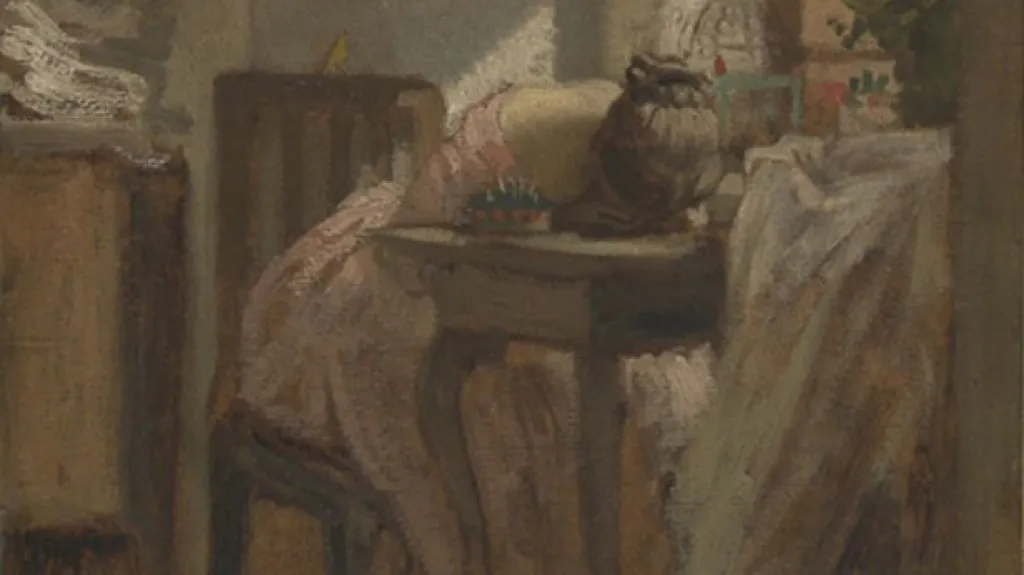 Josef Mánes / Švadlenka (detail)