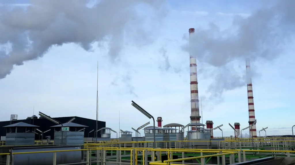 Elektrárna Auvere v Estonsku, která zaznamenala náraz dronu