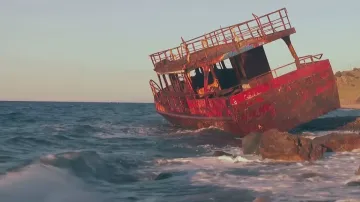 Vrak člunu u ostrova Lesbos