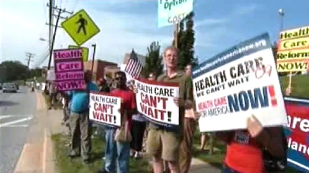 Demonstrace za zdravotnickou reformu v USA