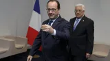 Francois Hollande a Mahmúd Abbás